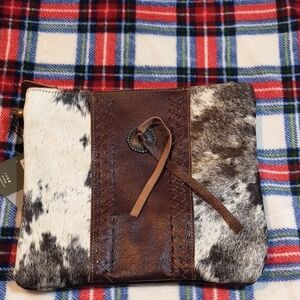 Myra Bag Cowhide and Leather Clutch